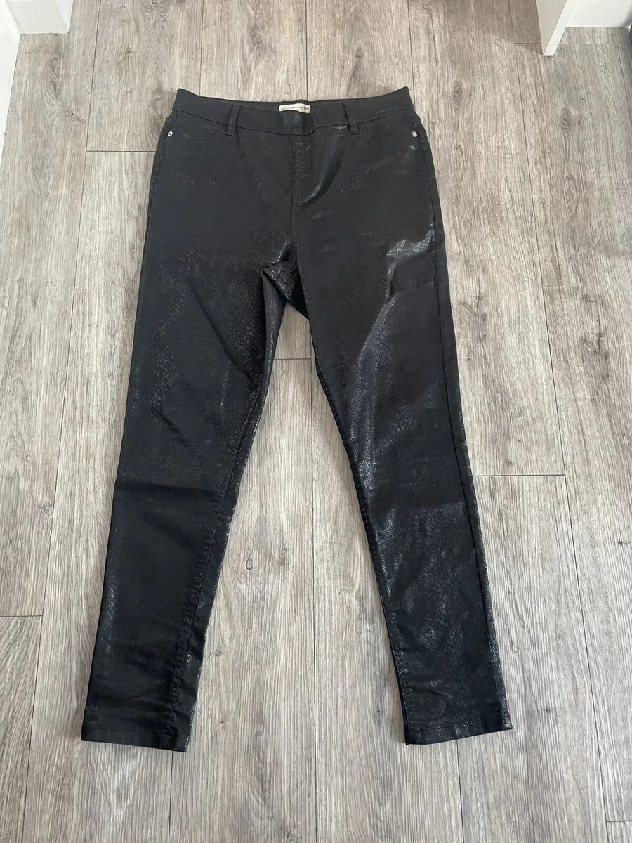 LADIES F F SNAKESKIN COATED JEGGINGS SKINNY JEANS SIZE 14