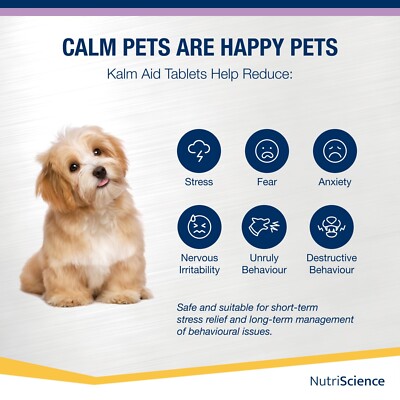 Kalmaid - Tablets - Pack of 30 - for Dogs and Cats - Soothing Food Supplement
