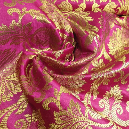 Brocade Ornamental Floral Gold Metallic Material Dress Craft Fabric 44" Meter - Picture 52 of 352