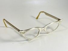 Vintage Eched Aluminum Frame Women's Mid Century Cat Eye Eyeglasses Victory