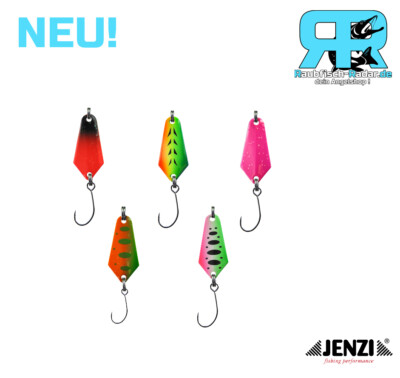 JENZI Trout Spoon Forellen Blinker Spinner 2,5g UV Aktiv UL Ultralight NEU