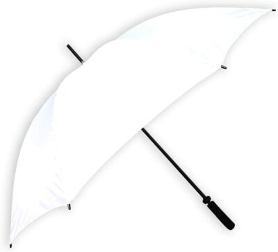 Barton Outdoors Rain Umbrella - White - 60'' Across - Rip-Resistant Polyester