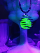 Glass Uranium Marble Necklace
