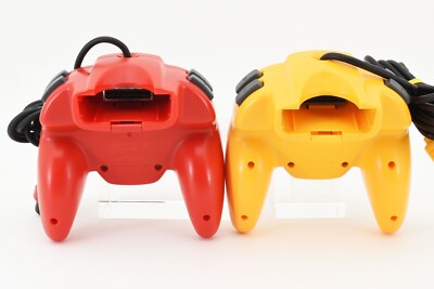 Lot 2 Nintendo 64 N64 Hori Pad Mini Controller Red Yellow