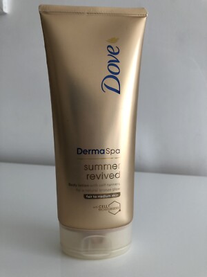 Selbstbräuner Lotion Taube Derma Spa Sommer belebte Körperpflege helle bis mittlere Haut