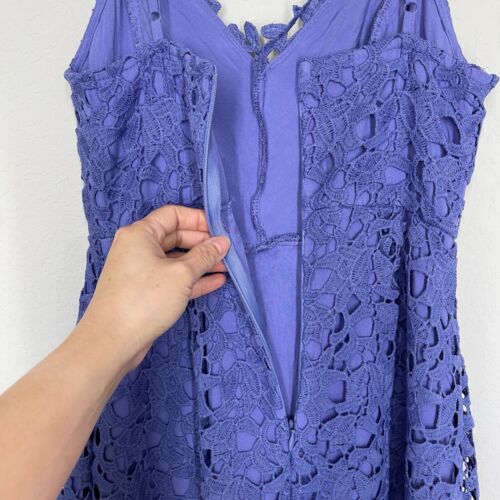 ASTR The Label Midi Dress Women's XS Purple Lace Sleeveless Fairy Romantic Boho - Picture 8 of 15
