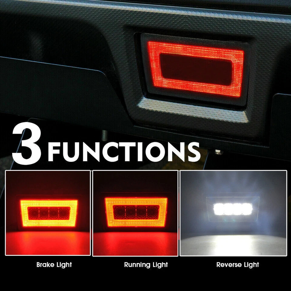 Tercera luz de freno trasera antiniebla LED ahumada estilo F1 reversa para Subaru WRX STI X Foto 2 de 4