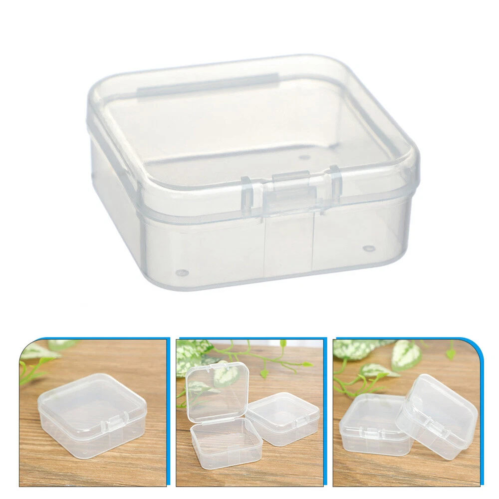 20Pcs clear small case Tiny Containers Small Plastic Box With Lid Tiny Box