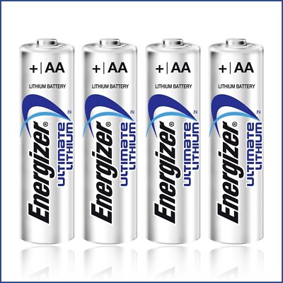 4 x Energizer Ultimate Lithium AA Mignon 1,5 V Batterien L91 3000mAh FR6 Bulk