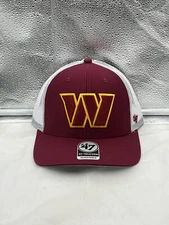 Washington Commanders NFL '47 Brand Red Trucker Mesh Strapback Adjustable Hat