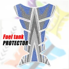 MC Motoparts Abstract Blue Fish Bone Gas Tank Pad Protector Cover Grip Removable