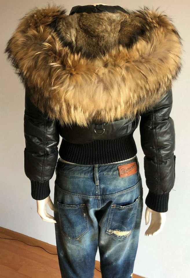Authentic DSQUARED Real Down Leather Jacket 71AM184 size 42 - Image 4 of 4