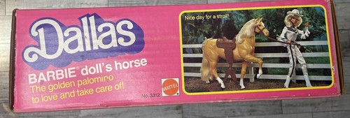 Vintage 1980 DALLAS BARBIE DOLL HORSE with Saddle & Original Box - Picture 4 of 21