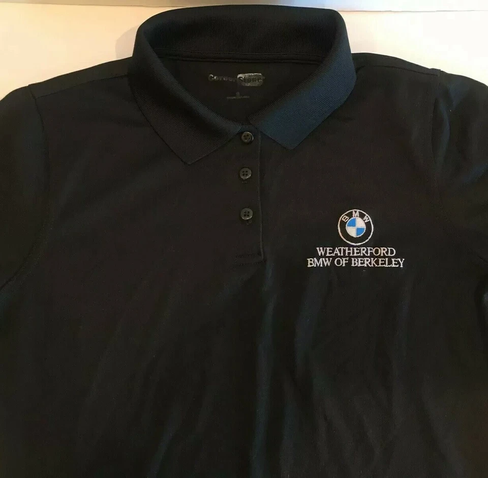 ¡EXCLUSIVO CONCESIONARIO BMW! Polo Corner Stone talla pequeña uniforme negro para mujer Foto 2 de 4