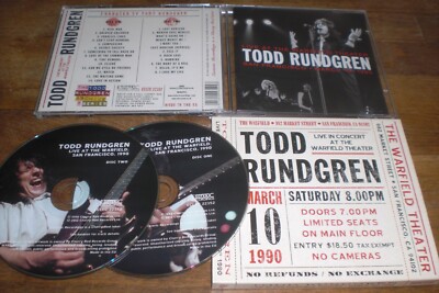 Todd Rundgren - Live At The Warfield Theater 2 CD Set | eBay
