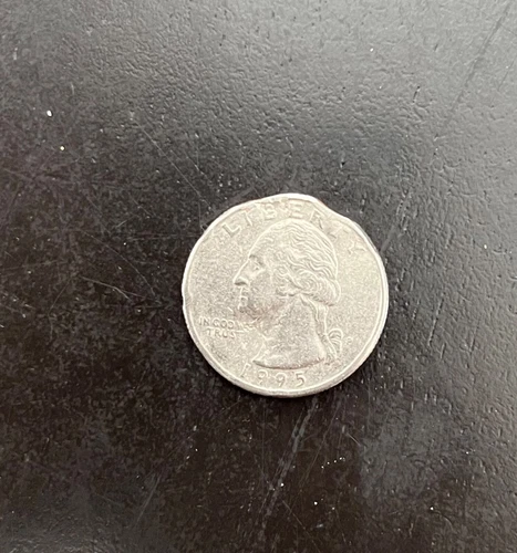 1995 P Washington Quarter Clipped Planchet Error