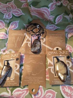 3 AUSTRALIAN BOULDER OPALS. STREAKS OF GORGEOUS OPAL APPEAR THROUGHOUT STONE. TH