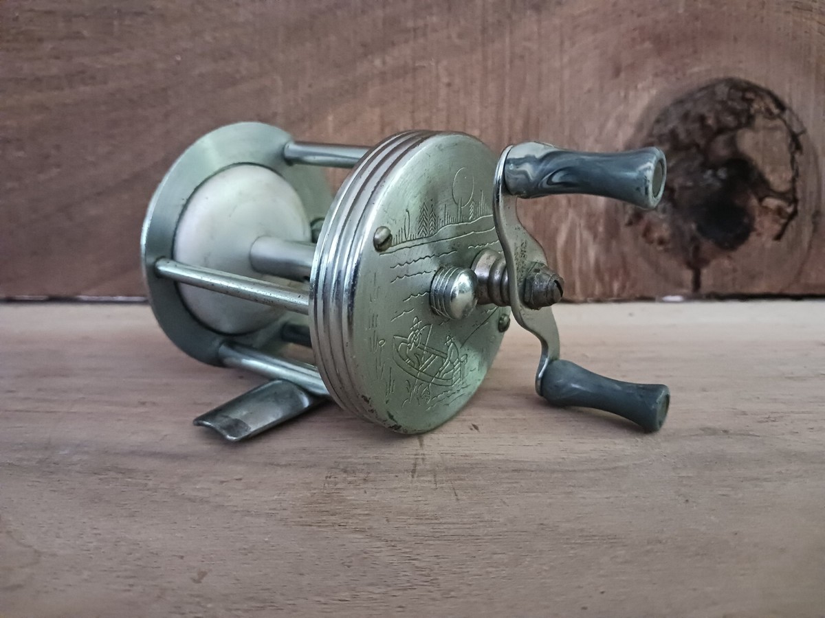 bronson mercury number 2550 fishing reel Vintage Bronson Mercury 2550 Fishing Baitcasting Reel with Artwork