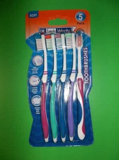 Dr Fresh Velocity Soft Bristle 5-Pack Toothbrushes