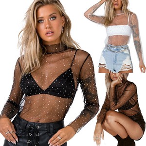 sequin see through top
