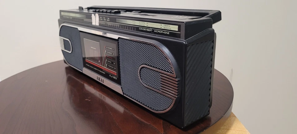Radio Cassette Grabadora Estéreo AKAI Modelo AJ-201 Hecha en Japón De Colección Foto 3 de 4