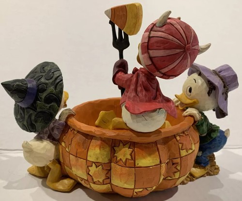 Jim Shore Disney Showcase Playing Tricks Candy Dish 4005630 Huey Dewey Louie - Picture 5 of 12