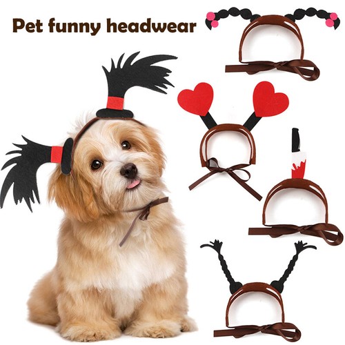 Halloween Funny Pet Cosplay Costume Devil Horns Headband Pet Cat Dog Festival