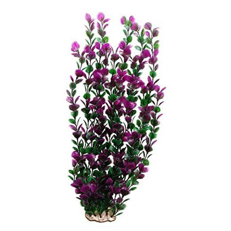 Tall Purple Feather Aquarium Décor Plastic Plants Fake Plants