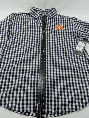 NWT Knights Apparel Mens Auburn University Button Up Long Sleeve Plaid Medium - Picture 6 of 9