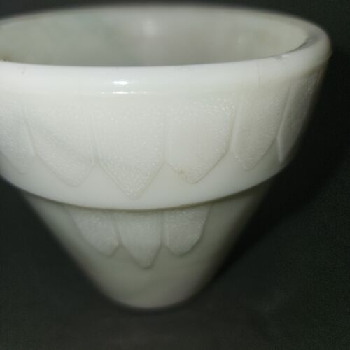 #301 3 1/2" AKRO AGATE Green White Marbleized BANDED DART POT MINT - Picture 2 of 5