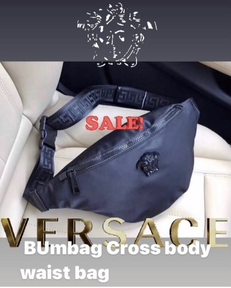 Versace Medusa Gorgona Unisex Waist Belt Bumbag Original Made in Italy