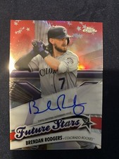 2020 Topps Chrome Brendan Rodgers Future Stars Auto Red 3/5