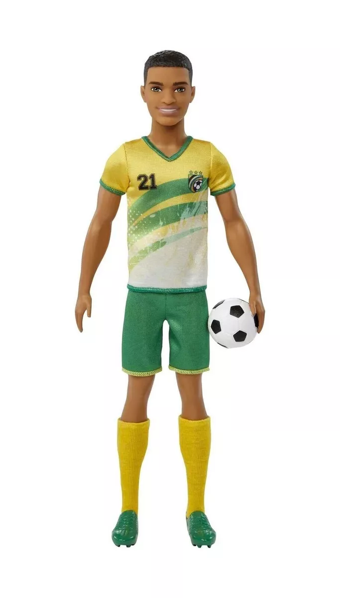 Barbie Ken Doll You Can Be Anything Soccer Player With Green Uniform New