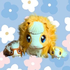 Little Live Pets Mama Guinea Pig with Two Babies, No Hatch, Makes Sounds