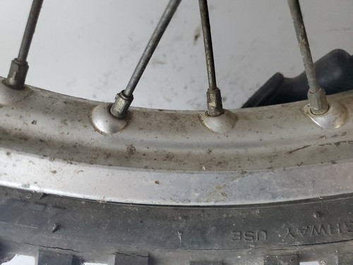 1977 YAMAHA YZ125 FRONT WHEEL BRAKE HUB D.I.D. RIM BACKING PLATE AXLE - Picture 3 of 21