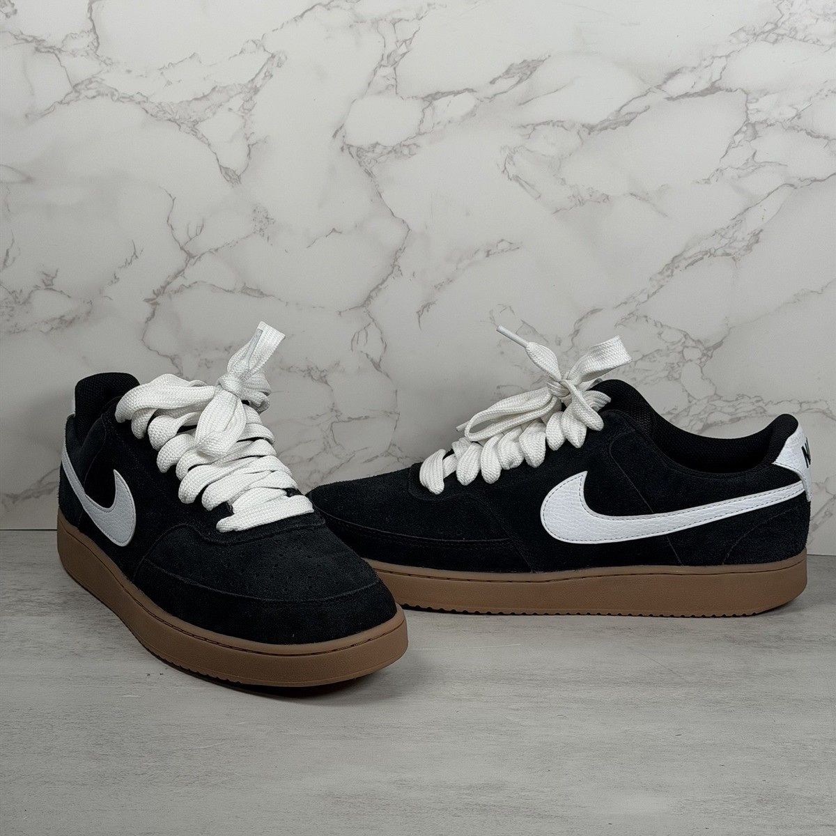 Nike Court Vision Low Black Gum White IO7727-001 Men's Size 12 No