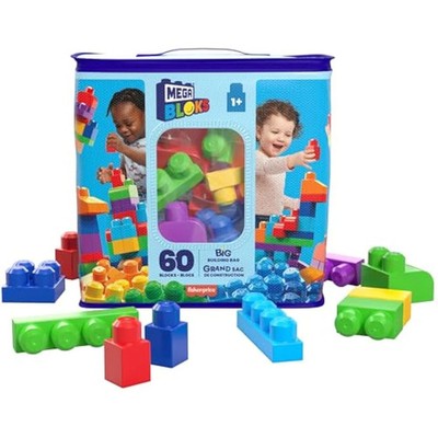 MEGA BLOKS Big Building Bag Bauset mit 60 großen und bunten Gebäuden
