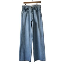 Abercrombie  Fitch The Wide Leg High Rise Jeans Womens Sz 26 Long Cotton Blend