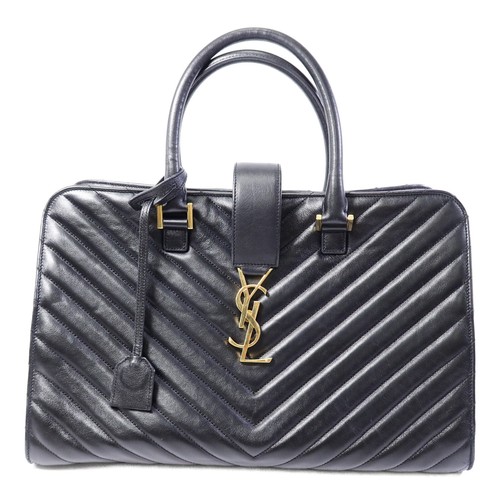 SAINT LAURENT YSL Cabas Chyc HandBag 357396 Lambskin Leather Black