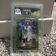 2020 Panini Prizm Rookie Cam Akers #376 Neon Green Pulsar Prizm (RC)