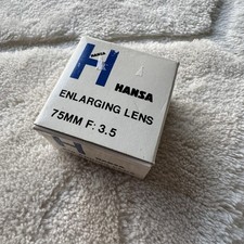 Hansa Enlarging Lens 75mm f3.5 Original Box Ex