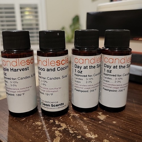 Candlescience Fragrance Oil for Candles/Soap Apple, Bamboo & Coconut & 2 Day Spa