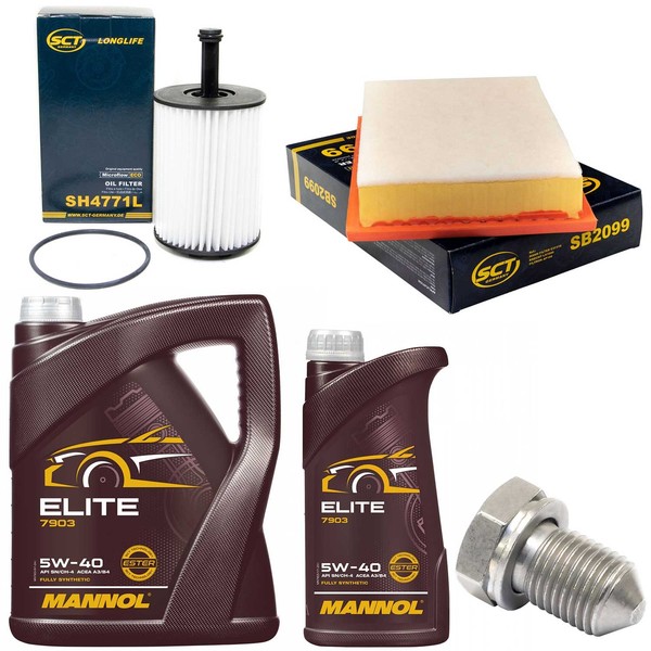 MotoröL Filter Set 5W40 6 Liter + ÖLablassschraube FüR Seat Alhambra 2.8 V6-image