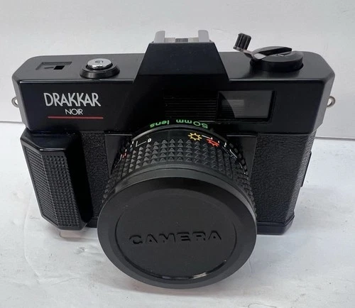 RARE Drakkar Noir Promotional 35mm Film Camera Lomography 50mm Lens Vintage