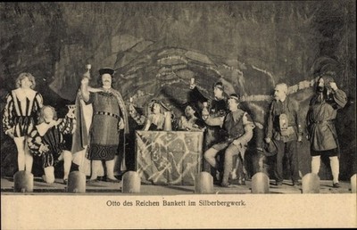 Postcard Freiberg in the district of Central Saxony, Otto the Rich Banquet in... - 10419235