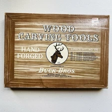 Vtg Buck Bros 6 Pc Basic Wood Carving Set No 306 Hand Forged- EUC