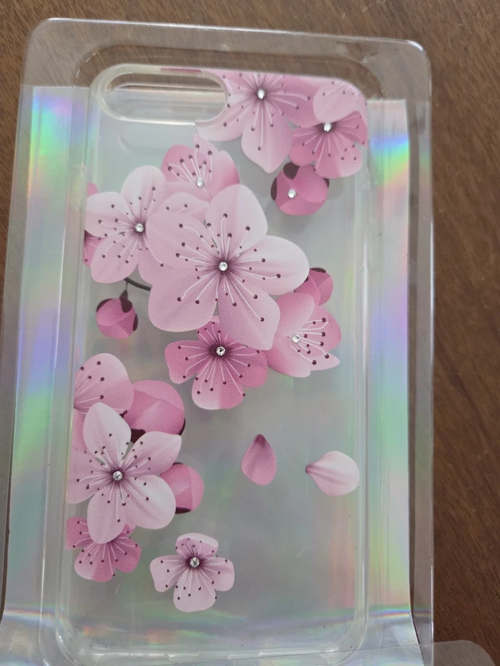 Funda Cristal iPhone 6 Plus 7 Plus 8 Plus Swarovski Flores Florales Foto 3 de 4