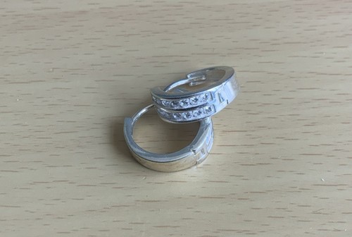 925 Silver / DQCZ Hoop / Huggie/ Earrings - Picture 1 of 5