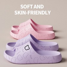 Summer EVA Slippers for Women  Men - Non-slip Bathroom Slides, Soft Thick Sole