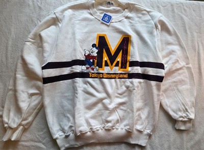 VTG Japanese Tokyo Disneyland Mickey Mouse Print Sweatshirt Japan L 1980s 80s